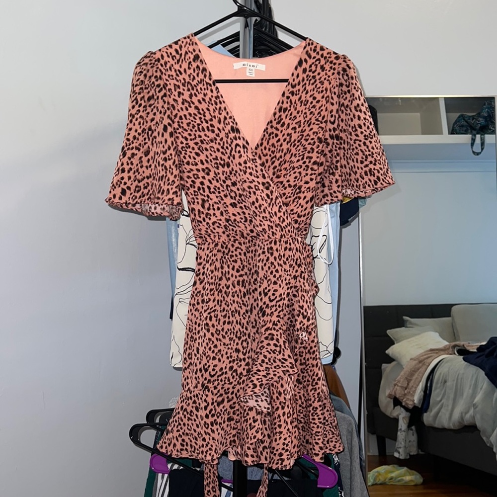 Cute Mini Pink Cheetah Dress